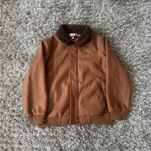 Supreme Lacoste Tan Wool Bomber Jacket